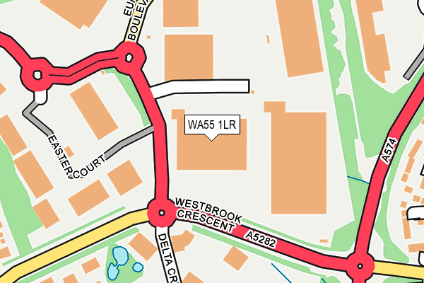 WA55 1LR map - OS OpenMap – Local (Ordnance Survey)