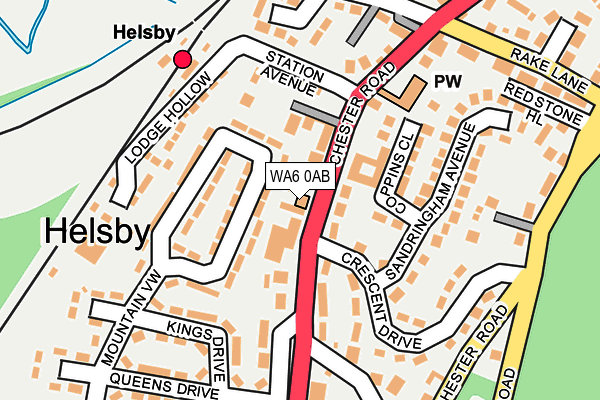 WA6 0AB map - OS OpenMap – Local (Ordnance Survey)