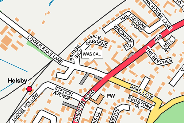WA6 0AL map - OS OpenMap – Local (Ordnance Survey)