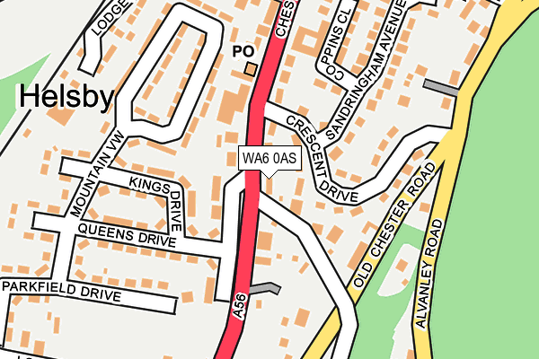 WA6 0AS map - OS OpenMap – Local (Ordnance Survey)