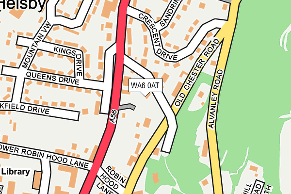 WA6 0AT map - OS OpenMap – Local (Ordnance Survey)