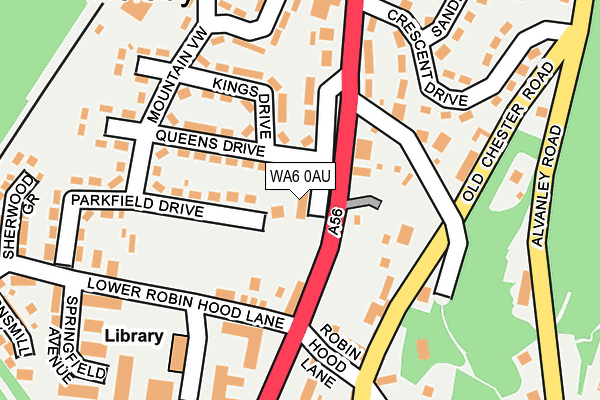 WA6 0AU map - OS OpenMap – Local (Ordnance Survey)