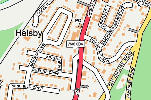 WA6 0DA map - OS OpenMap – Local (Ordnance Survey)