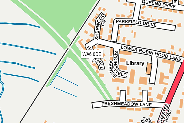 WA6 0DE map - OS OpenMap – Local (Ordnance Survey)