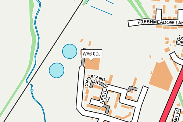 WA6 0DJ map - OS OpenMap – Local (Ordnance Survey)
