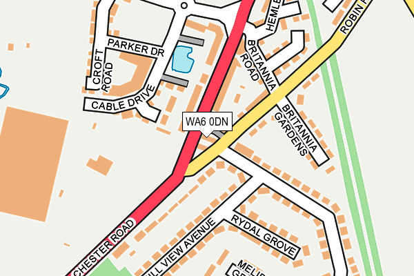 WA6 0DN map - OS OpenMap – Local (Ordnance Survey)