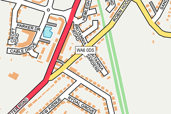 WA6 0DS map - OS OpenMap – Local (Ordnance Survey)