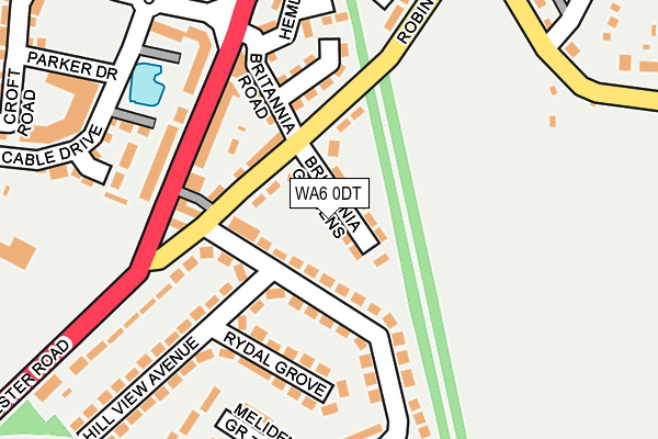 WA6 0DT map - OS OpenMap – Local (Ordnance Survey)