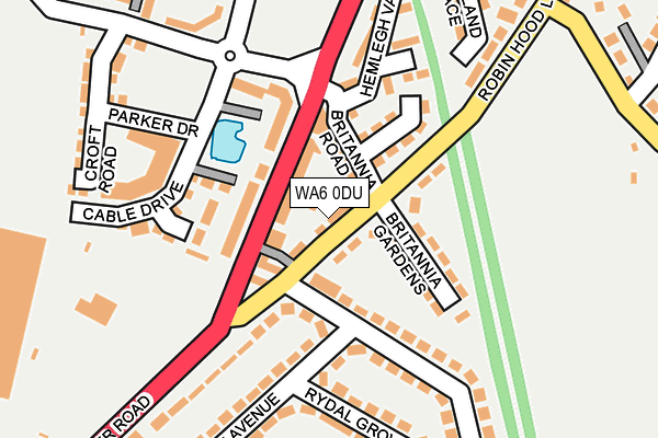 WA6 0DU map - OS OpenMap – Local (Ordnance Survey)