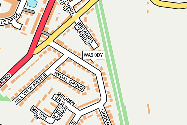WA6 0DY map - OS OpenMap – Local (Ordnance Survey)