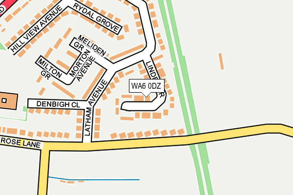 WA6 0DZ map - OS OpenMap – Local (Ordnance Survey)