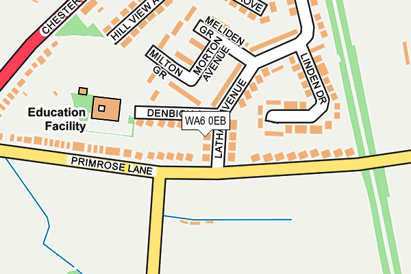 WA6 0EB map - OS OpenMap – Local (Ordnance Survey)