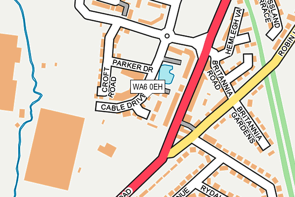 WA6 0EH map - OS OpenMap – Local (Ordnance Survey)