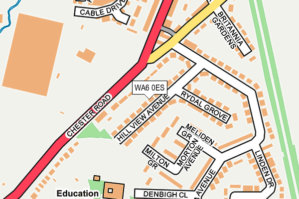 WA6 0ES map - OS OpenMap – Local (Ordnance Survey)
