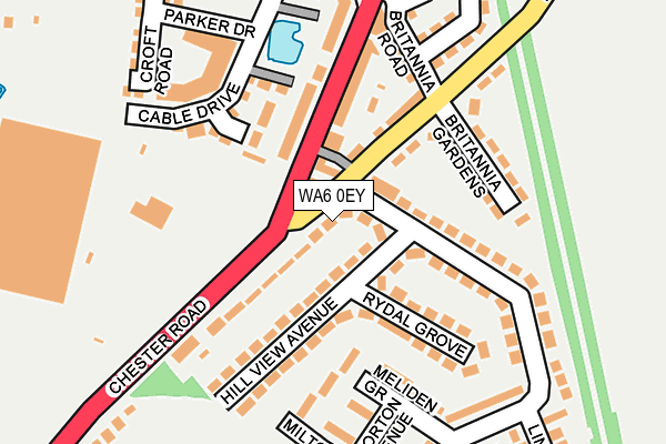 WA6 0EY map - OS OpenMap – Local (Ordnance Survey)