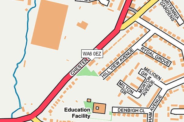 WA6 0EZ map - OS OpenMap – Local (Ordnance Survey)