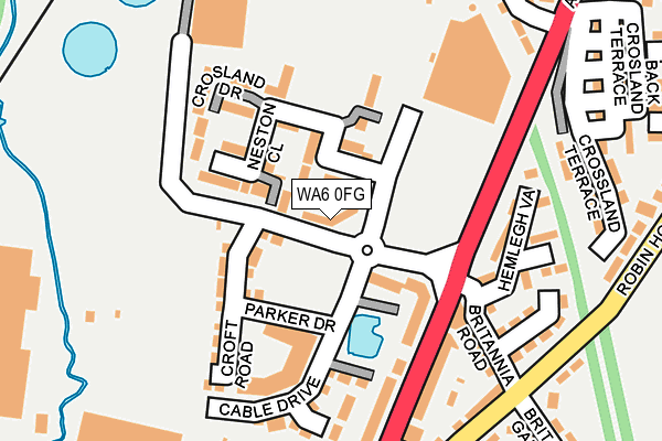 WA6 0FG map - OS OpenMap – Local (Ordnance Survey)