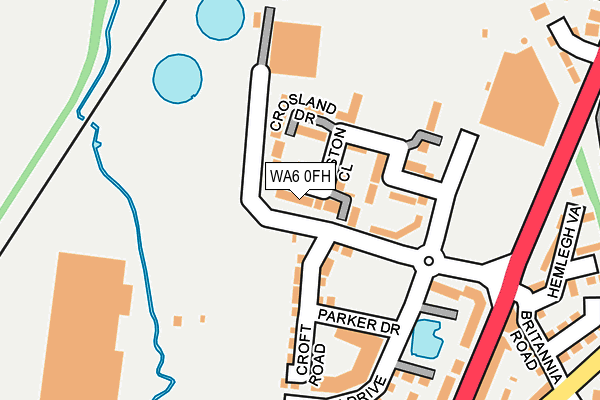 WA6 0FH map - OS OpenMap – Local (Ordnance Survey)