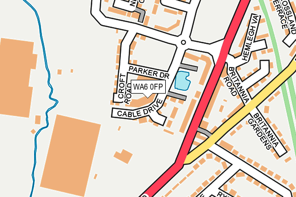 WA6 0FP map - OS OpenMap – Local (Ordnance Survey)