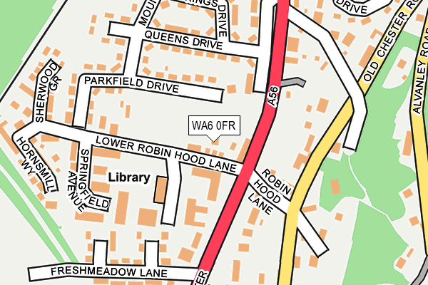 WA6 0FR map - OS OpenMap – Local (Ordnance Survey)