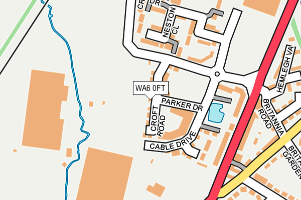 WA6 0FT map - OS OpenMap – Local (Ordnance Survey)