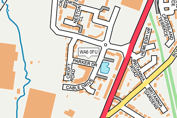 WA6 0FU map - OS OpenMap – Local (Ordnance Survey)