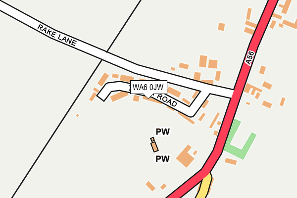 WA6 0JW map - OS OpenMap – Local (Ordnance Survey)