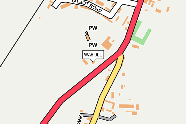 WA6 0LL map - OS OpenMap – Local (Ordnance Survey)