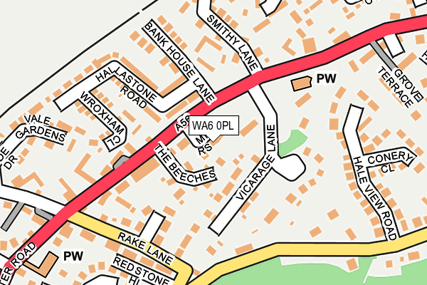 WA6 0PL map - OS OpenMap – Local (Ordnance Survey)