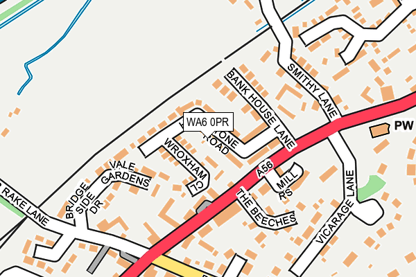 WA6 0PR map - OS OpenMap – Local (Ordnance Survey)
