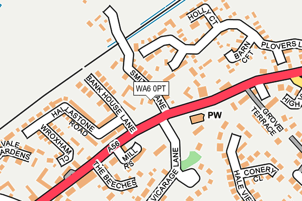 WA6 0PT map - OS OpenMap – Local (Ordnance Survey)