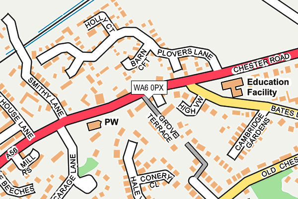 WA6 0PX map - OS OpenMap – Local (Ordnance Survey)