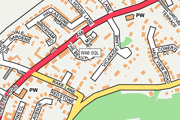 WA6 0QL map - OS OpenMap – Local (Ordnance Survey)