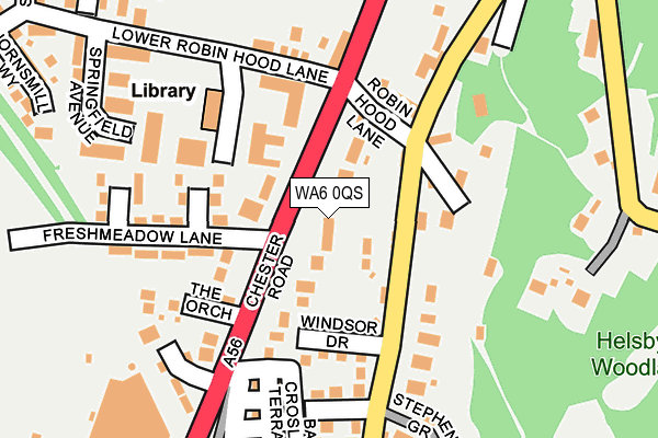 WA6 0QS map - OS OpenMap – Local (Ordnance Survey)