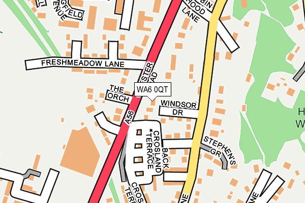 WA6 0QT map - OS OpenMap – Local (Ordnance Survey)