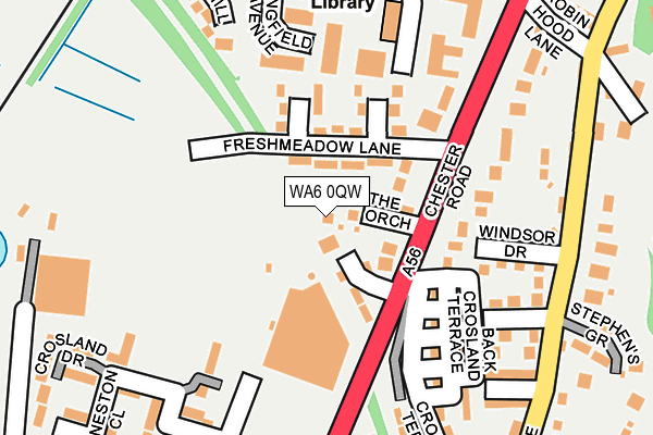WA6 0QW map - OS OpenMap – Local (Ordnance Survey)
