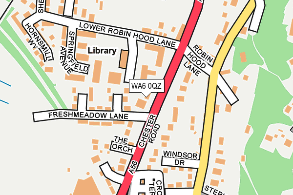 WA6 0QZ map - OS OpenMap – Local (Ordnance Survey)