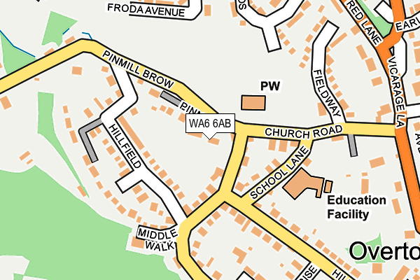 WA6 6AB map - OS OpenMap – Local (Ordnance Survey)