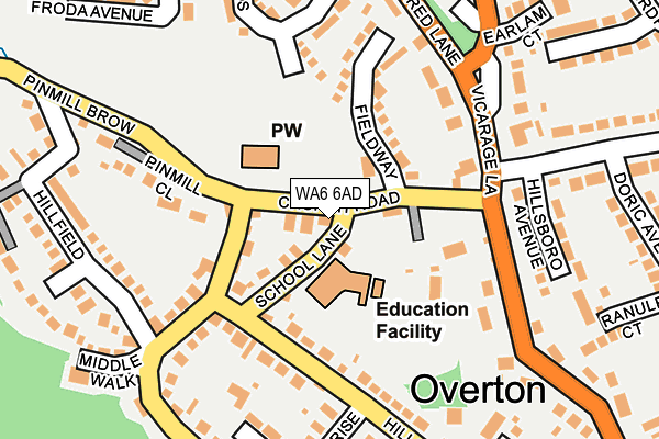 WA6 6AD map - OS OpenMap – Local (Ordnance Survey)