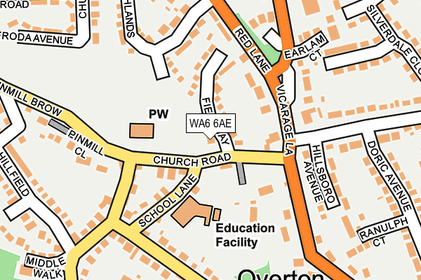 WA6 6AE map - OS OpenMap – Local (Ordnance Survey)