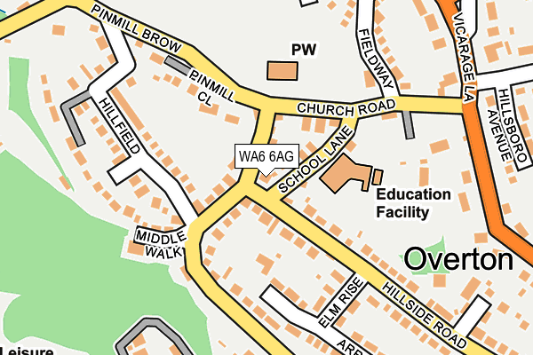 WA6 6AG map - OS OpenMap – Local (Ordnance Survey)
