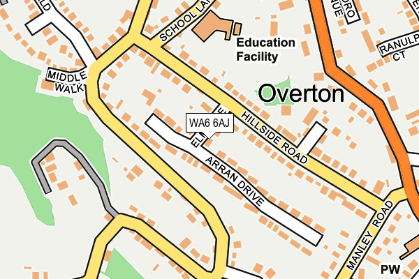 WA6 6AJ map - OS OpenMap – Local (Ordnance Survey)