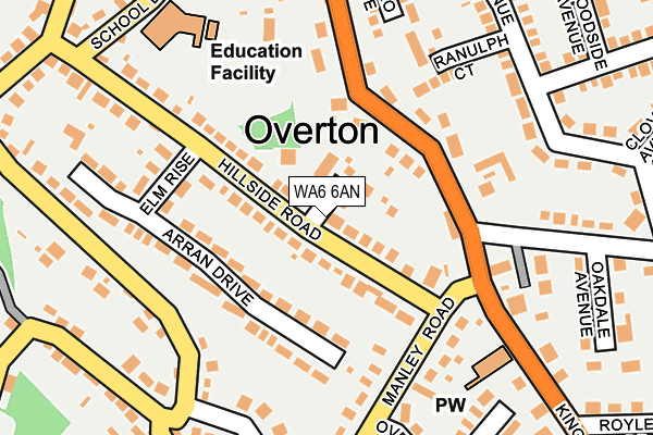WA6 6AN map - OS OpenMap – Local (Ordnance Survey)