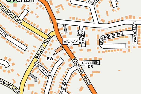 WA6 6AP map - OS OpenMap – Local (Ordnance Survey)
