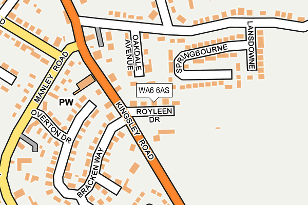 WA6 6AS map - OS OpenMap – Local (Ordnance Survey)