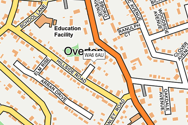WA6 6AU map - OS OpenMap – Local (Ordnance Survey)