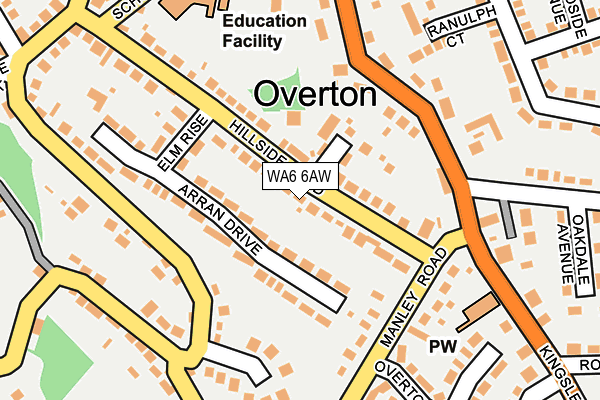 WA6 6AW map - OS OpenMap – Local (Ordnance Survey)