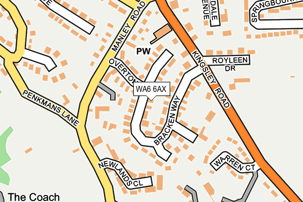 WA6 6AX map - OS OpenMap – Local (Ordnance Survey)