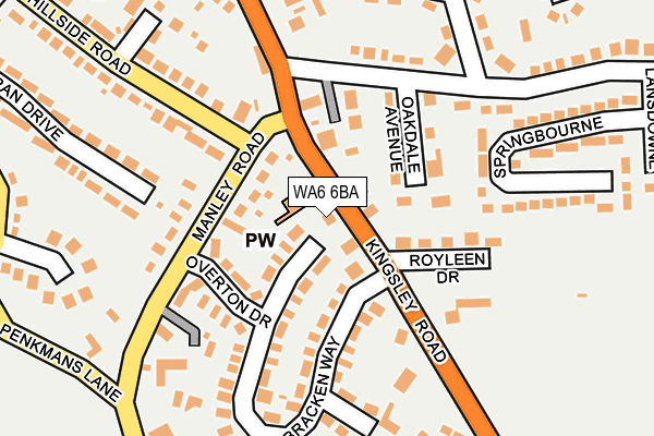 WA6 6BA map - OS OpenMap – Local (Ordnance Survey)
