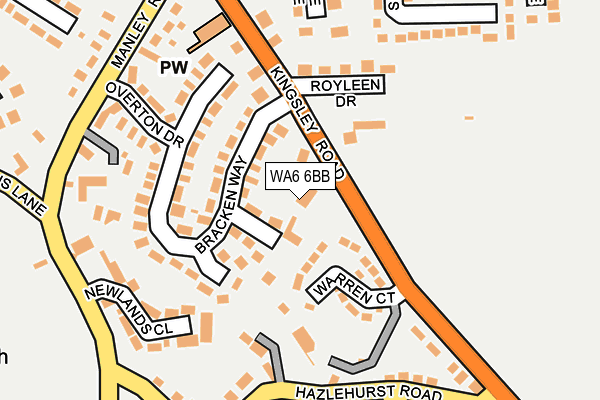 WA6 6BB map - OS OpenMap – Local (Ordnance Survey)